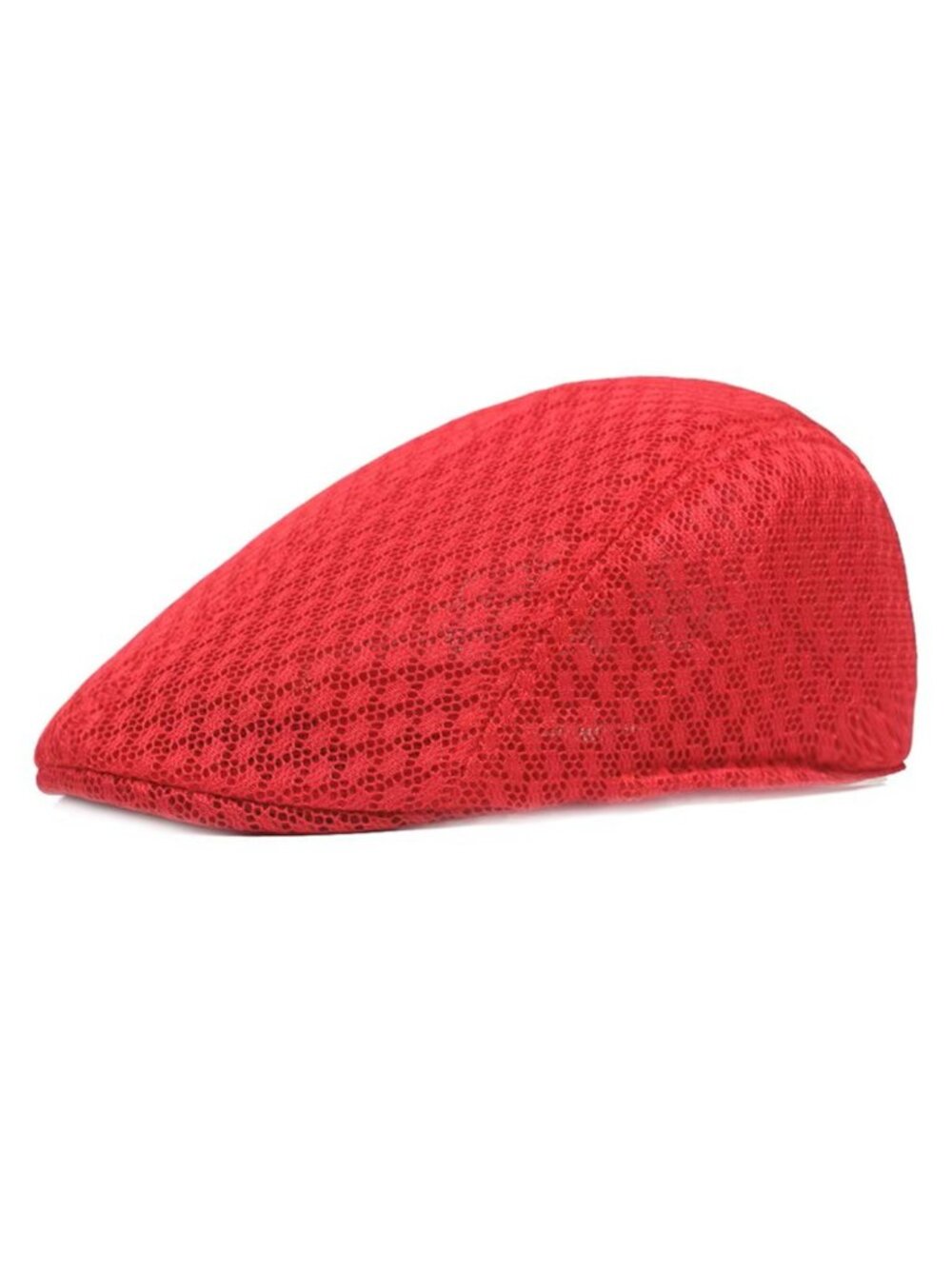 Red Newsboy Cap Flat Ivy Driving Golf Cabbie Hat Breathable Casual Outdoor